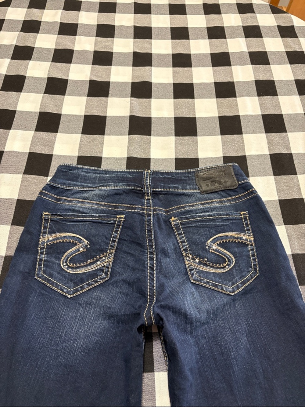 Silver Jeans Suki Mid Slim Boot Super Stretch Dark Wash Women's Size 27 x 33